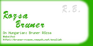 rozsa bruner business card